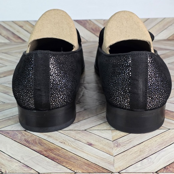 Ron White Men Shoes Loafer 42.5 Elliot Embossed Caviar Metallic Leather Italy main image 10